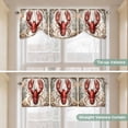 thumbnail image 6 of Marine Life Tie Up Window Valance Shell Red Lobster Coral Tie-up Valance for Kitchen Windows Adjustable Small Curtain Balloon Shades for Kitchen Bathroom Cafe 60x18inch, 6 of 9