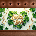 thumbnail image 5 of Lucky in Love St Patrick's Day Green Shamrock Design Backdrop Wedding Decor Event Party Banner Background Valentine's Day, 5 of 8