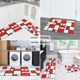 thumbnail image 6 of 2 Piece Red White Geometric` Rug Kitchen Rug Set, Decor Kitchen Rugs, Absorbent Non-Slip Washable Floor Mats, Home Indoor Runner Rugs 17"x47"+17"x30", 6 of 7