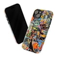 thumbnail image 3 of Psychedelic Street Art Phone Case, Urban Graffiti Skull & Dinosaur Abstract Protective Cover for iPhone 16 15 14 13 12 11 Pro Max Plus Mini, 3 of 6