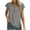Gray, variant on LYXSSBYX Womens Tops Women Loose Casual Short Sleeve V-Neck Solid Casual Blouse T-shirt Tunic Tops