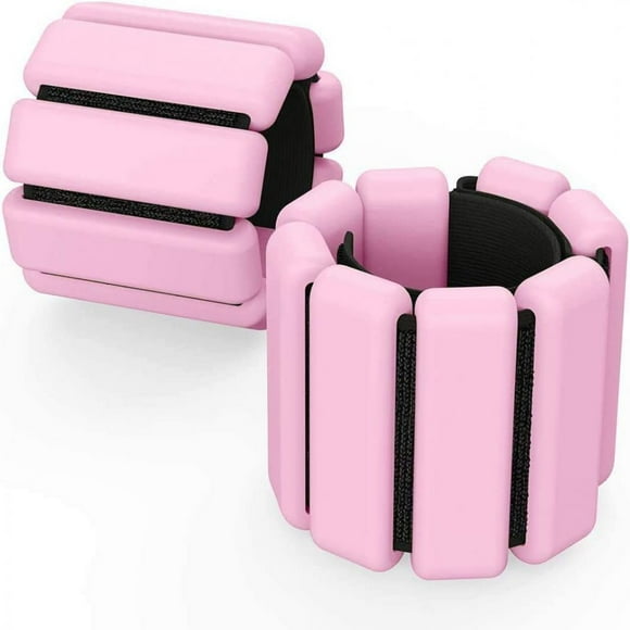 2 Pieces Wrist Weights Ankle Weights Set Weight Cuffs for Foot or Wrist on Movement Walking Jogging Yoga Aerobics Pilates Weight Fitness Bracelet