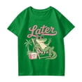 thumbnail image 5 of Grblisyd Last Day of School Girls Shirts for Girls 10-12 Years Kids Csaual Summer Cute Alligator Print Tops Loose Crewneck Short Sleeve Tees, 5 of 6