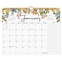 Cabbrix Wall Calendar 2026, 12 Months Calendar Runs From January 2026 - December 2026, 15" x 12", Twin-Wire Binding, Hanging Hook, Floral Design