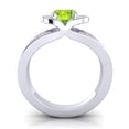 thumbnail image 4 of 2.35 Ct Oval Cut Peridot & Pink Sapphire Gemstone Beautiful Anniversary Ring for Women Solid 14K White Gold Size 10 by Diamond-Capitals, 4 of 8