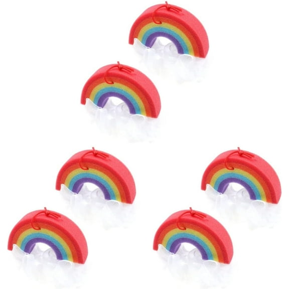 Bath Sponge 6pcs and Gentle Balls: Baby Tools Bubble Mesh Korean Bubbling Color Sponge Exfoliator Chilren Care Loofahs Supplies Skin Brush Silky Loofah Bath Sponges Loofah Sponge