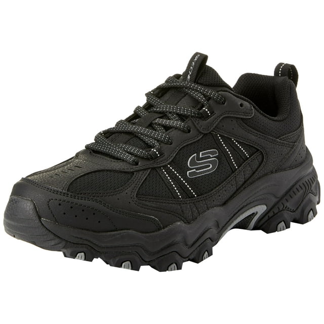 Zapatillas de senderismo Skechers Stamina AT Upper Stitch para hombre, color negro