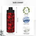 thumbnail image 3 of Fotbe Red Skulls 3 Pattern 18 Oz Sports Insulated Kettle Vacuum Cup Stainless Steel Travel Mug Cup Thermal Flask,Insulated Kettle for Cycling Gym Basketball Outdoor, 3 of 7