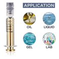 thumbnail image 4 of 1ML Glass Syringe with Golden Metal Plunger 10 Pack Anti-Leak Luer Lock Syringe Without Needle Accurate Syringe, 4 of 5