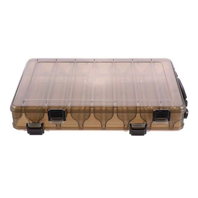 EeaseMX 1 caja de cebo de pesca portátil de doble capa de plástico para aparejos de pesca.