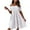 White, variant on Womens Summer Dresses Casual Solid Color High Waist Beach Dresses Off the Shoulder Short Puff Sleeves Strapless Bandeau Elasticity Holiday Sundress Midi Dress