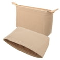thumbnail image 6 of LEORX 2 Pcs Mini Toiletry Felt Liner Bag Cosmetics Purse Insert Work 22X14CM Beige, 6 of 8