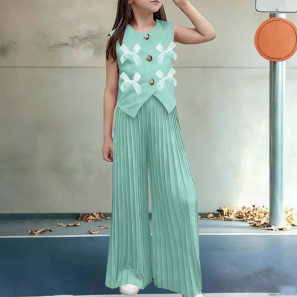 Conjuntos de blusas de cuello redondo para niños, de verano, de color liso, cómodas, de manga corta y cuello redondo, de poliéster.