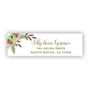 Angle View: Spring Blooms Personalized Address Label