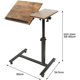 thumbnail image 4 of Escritorio de la Computadora Portátil, Altura Regulable Mesa Auxiliar con 4 Ruedas,para Computadora para Oficina Hogar- Marrón esquí esquí Gafas de esquí, 4 of 5
