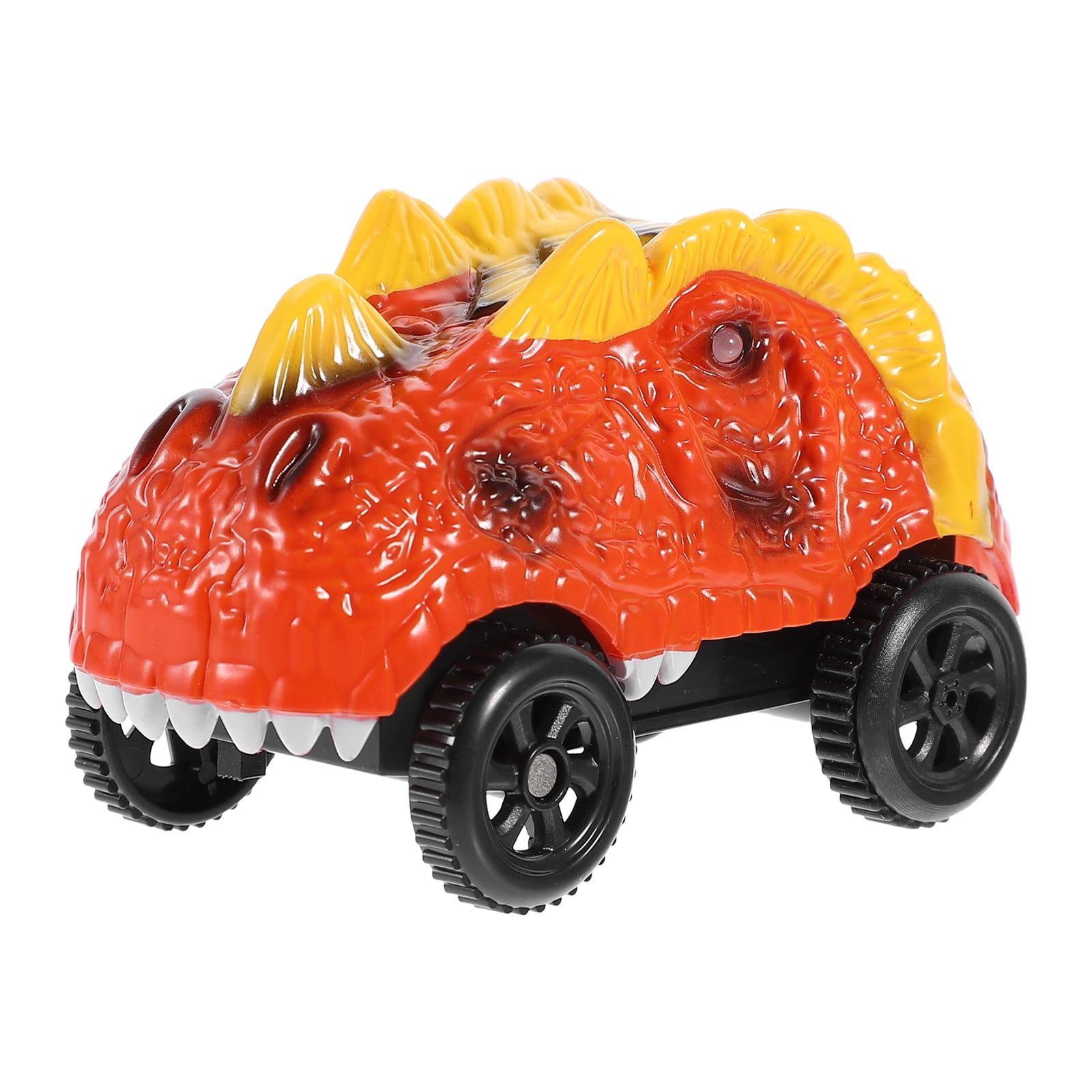 Cartoon Track Car Toy Glowing Dinosaur Racing Car Electric Toy Car No