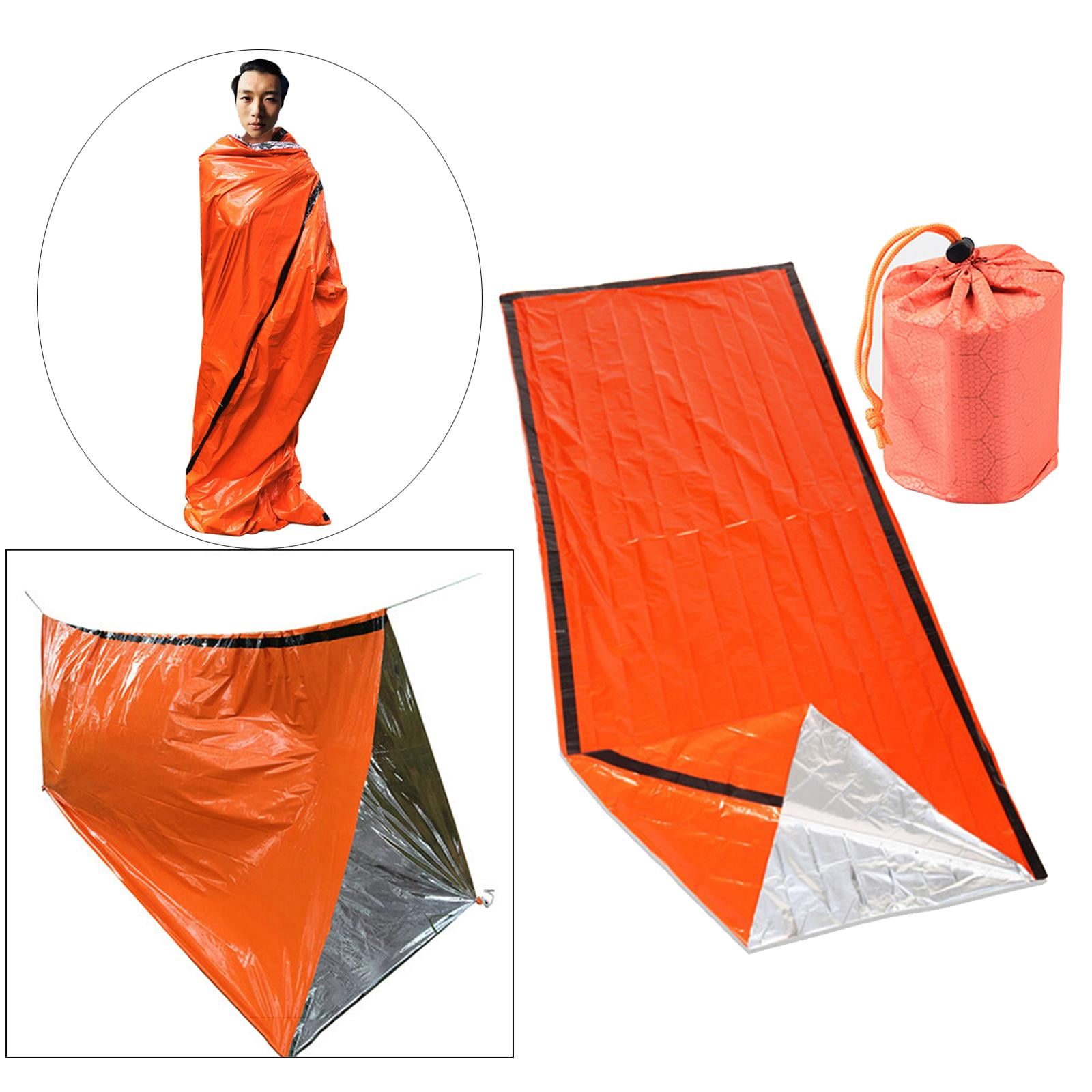 Wswqop Emergency Sleeping Bag Lightweight Emergency Survival Blanket Hiking Camping