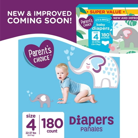 Parent's Choice Diapers, Size 4, 180 Diapers