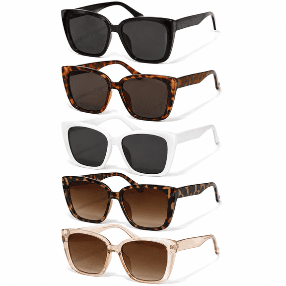 Oversized Square Sunglasses for Women and Men, Classic Fashion Eyewear with Trendy Design for Beach, Travel and Daily Wear