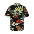 thumbnail image 3 of Kll Men'S Hawaiian Shirt Short Sleeve Button Down Beach Shirts-Multicolored Butterflies, 3 of 8