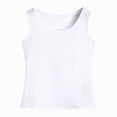 thumbnail image 4 of NIEWTR Girls' Solid Color Camisole Tank Tops Comfortable Breathable Sleeveless Casual Tops(White,S), 4 of 4