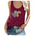 thumbnail image 5 of Cadeaux pour Maman Femmes Grande Taille Été Imprimé Animal Col Rond Sans Manches T-Shirt Débardeur, 5 of 5