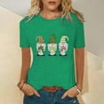 thumbnail image 2 of Luxalzxs Summer Tops for Women Trendy Casual Round Neck St. Patrick's Day Printed T-Shirt Loose Short Sleeve Tops Blouse, 2 of 5