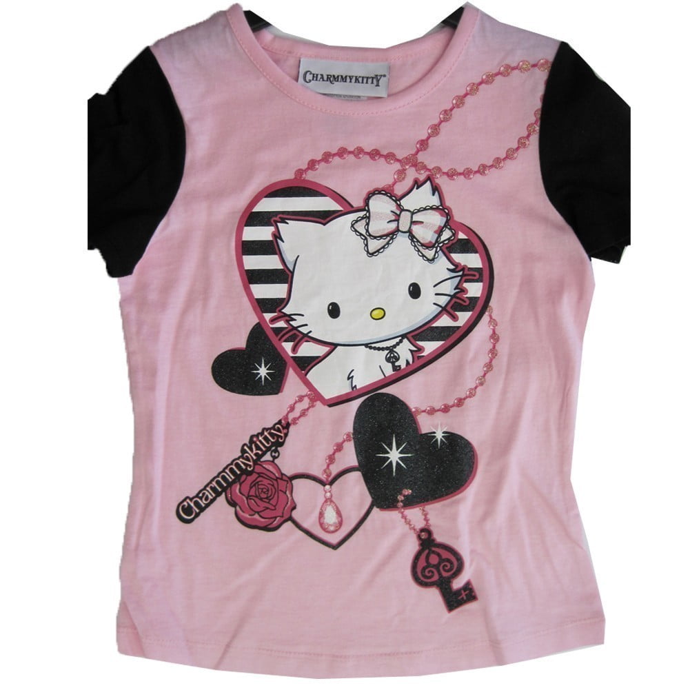 Charmmy Kitty Hello Kitty Little Girls Pink Black Heart Charming