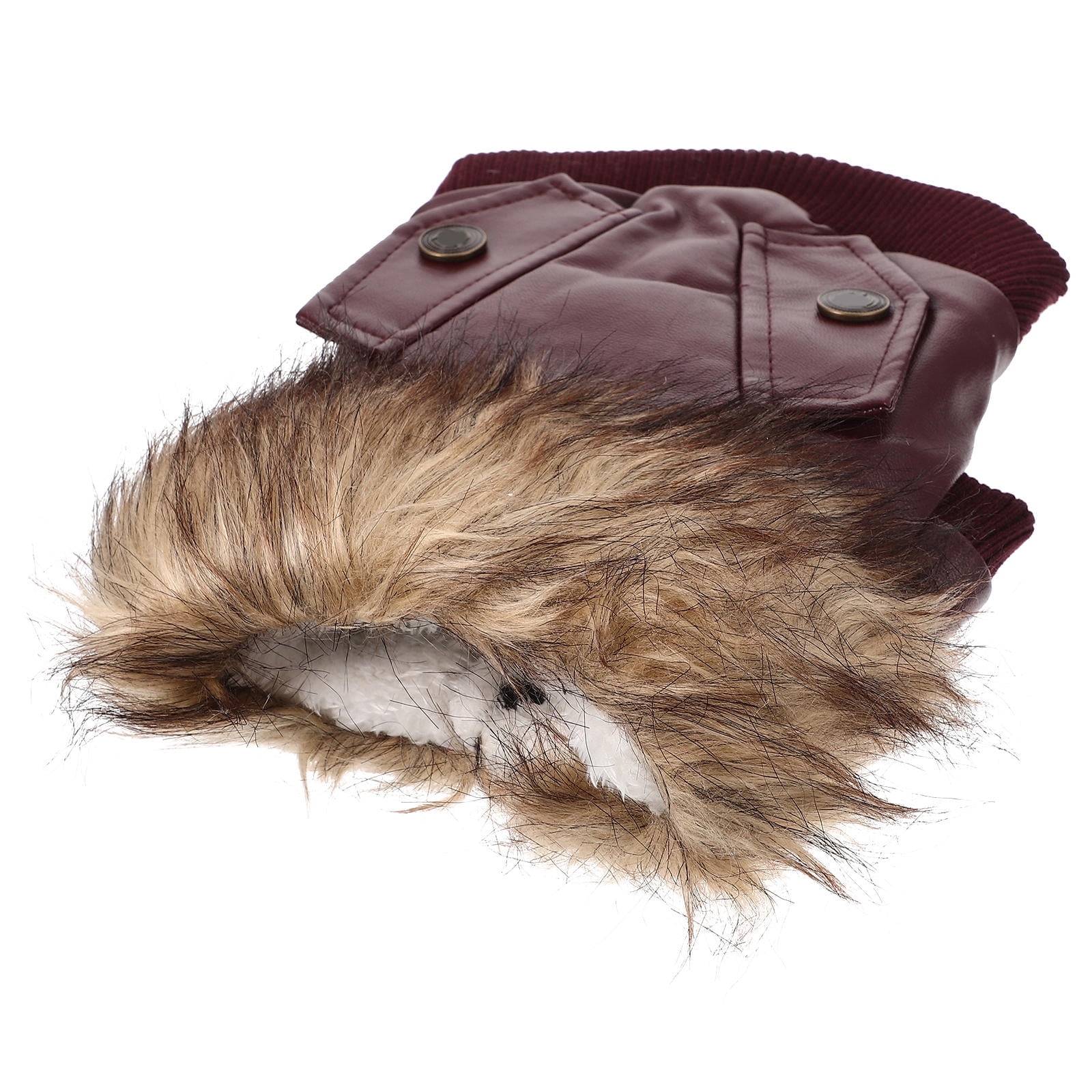 KAKOWELY Red Wool-Lined Breathable Winter Dog Coat Jacket Medium