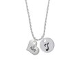 thumbnail image 2 of Delight Jewelry Silvertone Large ''Aunt'' Heart with Clear Crystal Silvertone Script Initial Disc - T - Charm Necklace, 20"+3", 2 of 4