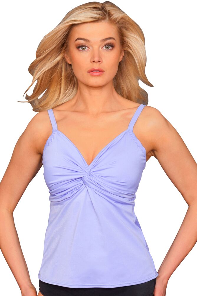 Miraclesuit Periwinkle Roswell DCup Underwire Tankini Top Size 14D