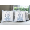 thumbnail image 6 of Ambesonne Ocean Throw Pillow Cover 4 Pack, Nautical Marine Design, 24", Blue, 6 of 7