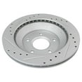 thumbnail image 4 of TRQ Front Performance Brake Rotors Set Vented Premium G-Coated Cross Drilled & Slotted Fits Select 1988-1996 Chevrolet Corvette, 4 of 5