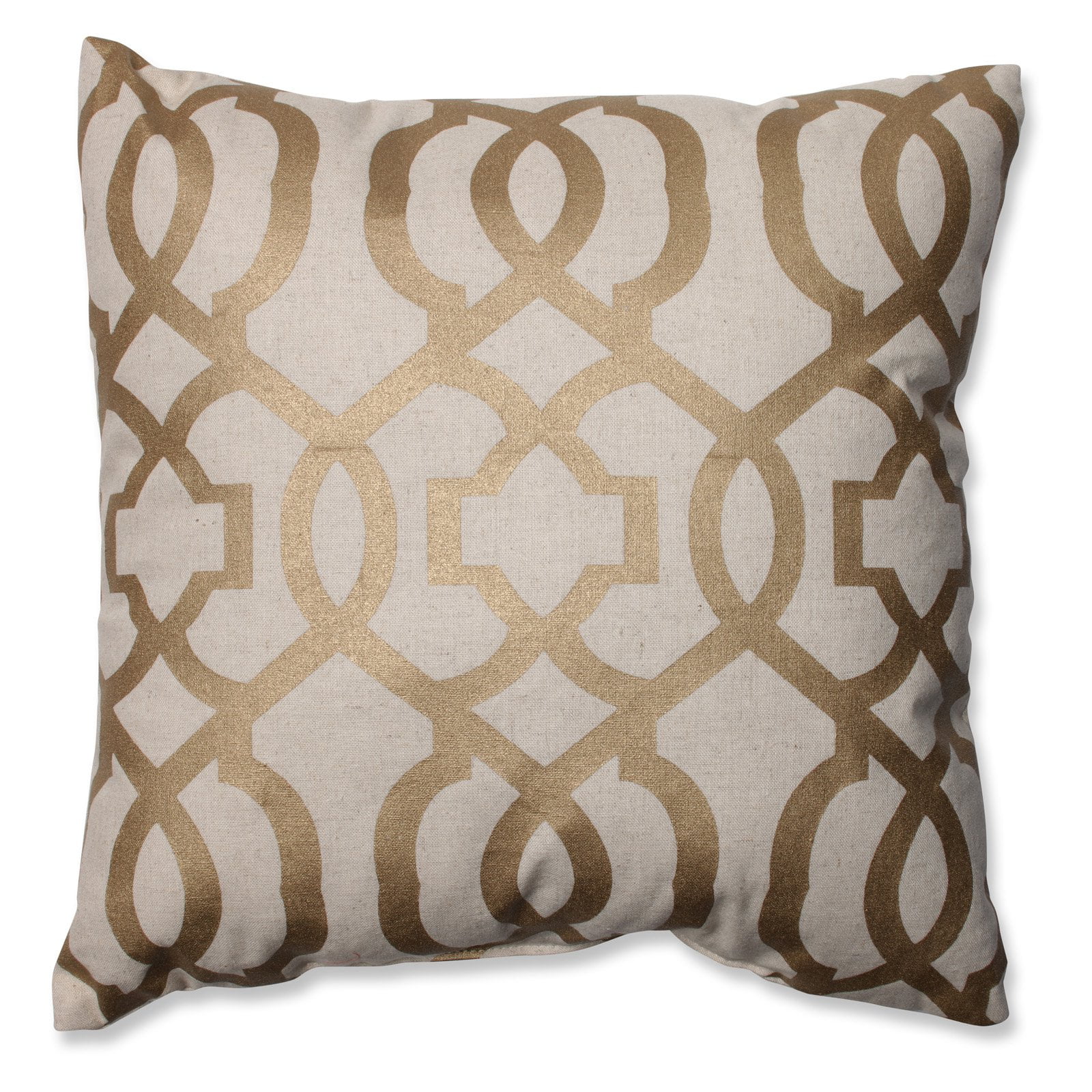 Pillow Perfect Geometric Metals Linen 16 5 In Throw Pillow Walmart