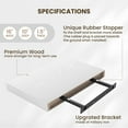 thumbnail image 4 of Wood Floating Shelves 16 Inch, 10 Inch Deep Shelves Wall Mount, Wall Shelves with Invisible Bracket, 16" Floating Shelves for Living Room Bathroom Bedroom, White, Set of 2, 4 of 7