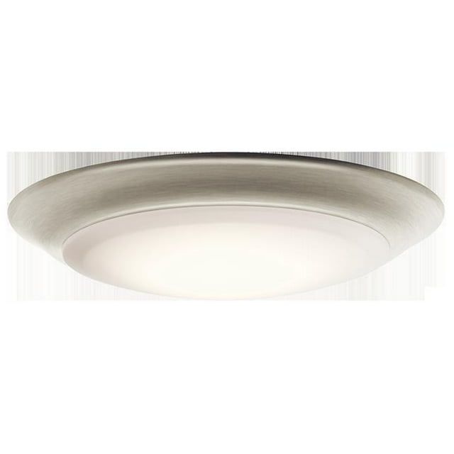 Kichler 43848NILED27T Downlight Gen II 1 Light 2700K LED Flush Mount, Brushed Nickel