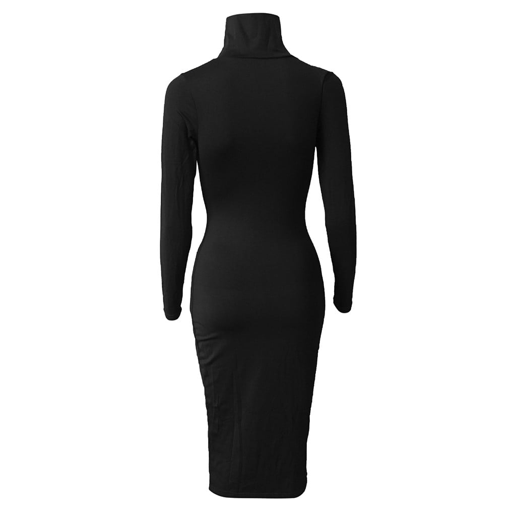 sexy turtleneck dress