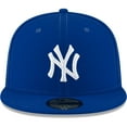 thumbnail image 2 of Men's New Era Royal New York Yankees White Logo 59FIFTY Fitted Hat, 2 of 6