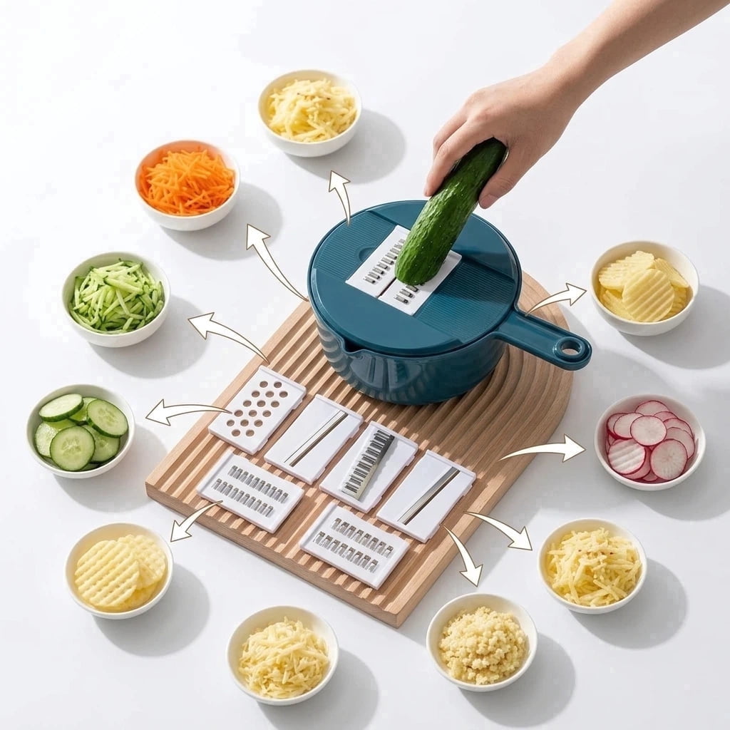 Fullstar Mandoline Slicer, 11-in-1 Vegetable Grater, Spiralizer