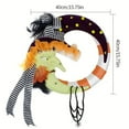 thumbnail image 3 of YIKA Halloween Decoration Crescent Witch Maple Leaf Wreath Halloween Door And Window Hanging Decoration Halloween Scene Decoration Props F3Halloween Yard Decor, 3 of 6