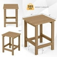 thumbnail image 6 of GVN 14 Inch Square Weather-Resistant Adirondack Side Table-Brown, Teak Wood Side Table with Storage, Indoor and Outdoor Wooden Furniture for Deck, Porch, Balcony, Living Room, 6 of 6