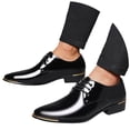 thumbnail image 2 of YUEHUA Men's Oxford Formal Dress Shoes Business Comfortable Classic Lace Up Shoes, 2 of 9