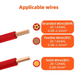 thumbnail image 3 of NineLeaf 70PK Lever Wire Nuts Connectors, Compact Splicing Quick Disconnect Wire Connectors, 2 in 4 Out, 28-12 AWG, 3 of 7