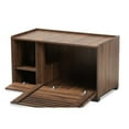 thumbnail image 3 of Baxton Studio Claire Modern and Contemporary Walnut Brown Finished Cat Litter Box Cover House, 3 of 5