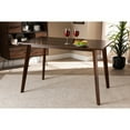 thumbnail image 5 of Britte Mid-Century Modern Transitional Walnut Brown Finished Rectangular Wood Dining Table, 5 of 5
