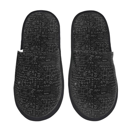 

Tideii Chemistry Formulas 3 for Home Indoor Cotton Slippers Autumn and Winter EVA Plush Slippers Household Supplies Unisex-Large
