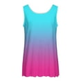 thumbnail image 4 of Scyoekwg Womens Tank Tops Flowy Tunic Shirts for Women Dressy Casual Sleeveless Gradient Color Round Neck Loose Tank Tops (Sky Blue,M), 4 of 5