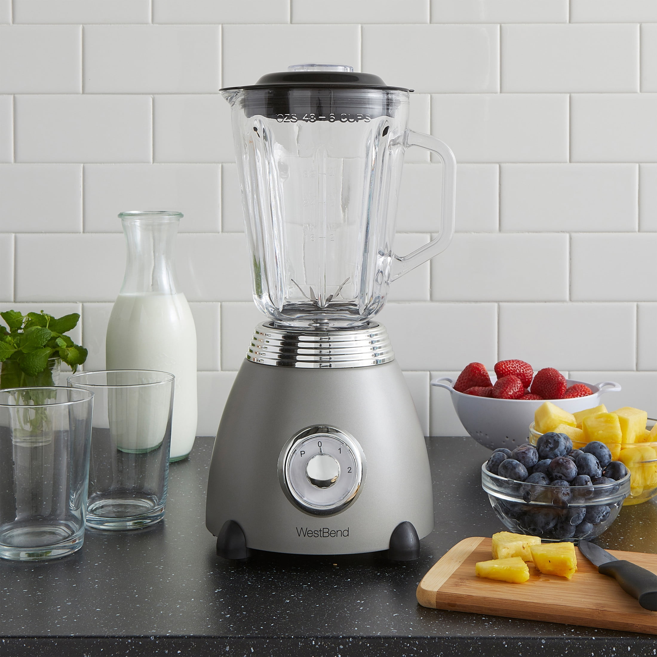 West Bend Multi-Speed Retro Style Blender, Stainless Steel Body