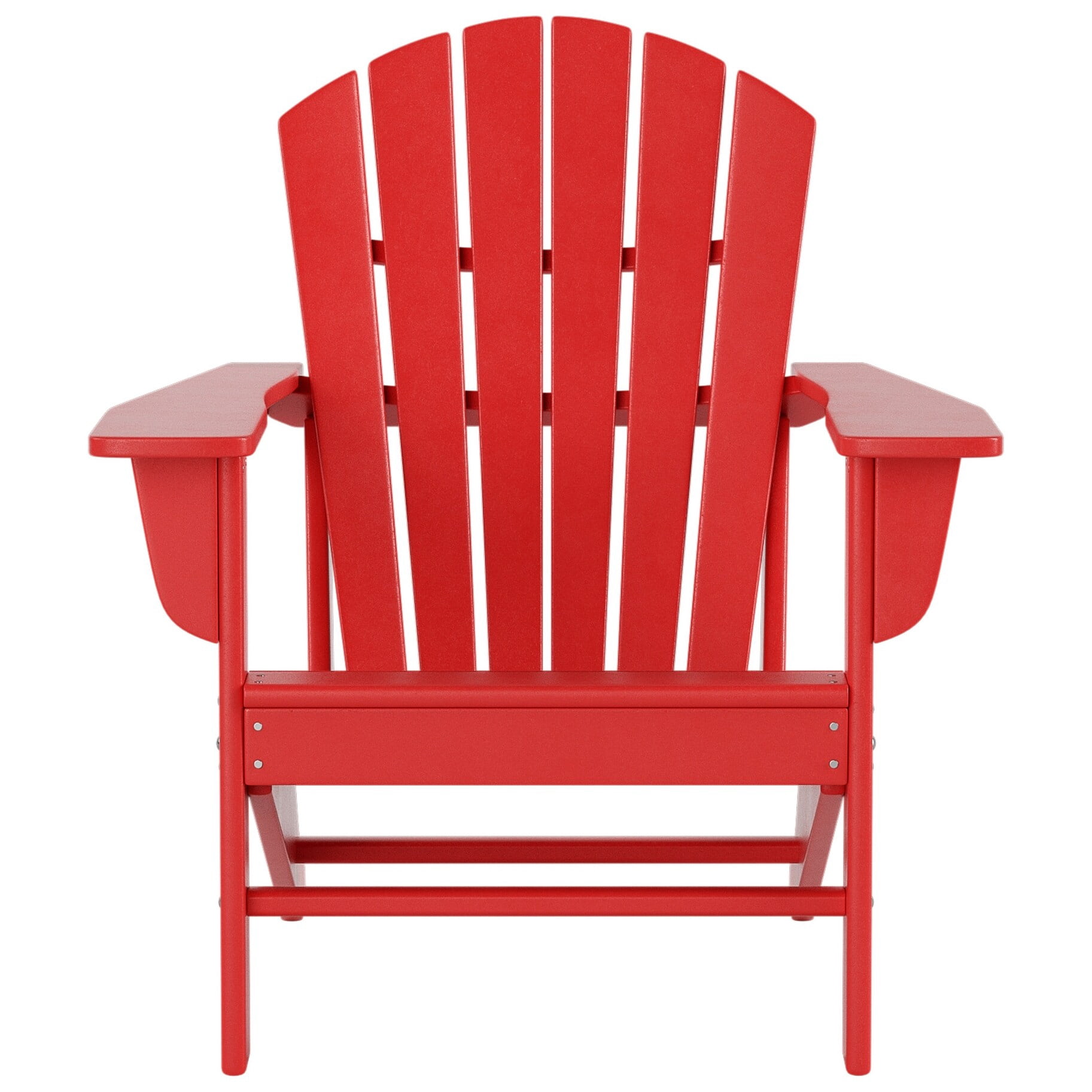 Polytrends  Altura Outdoor Eco-Friendly All Weather Poly Patio Adirondack Chair - Deep Seating Red