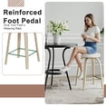thumbnail image 5 of CQSXDA Backless Swivel Bar Stools Set of 2, Comfortable Fabric Upholstered 26 Inch Height Stools Ideal for Restaurants and Homes，Beige, 5 of 9
